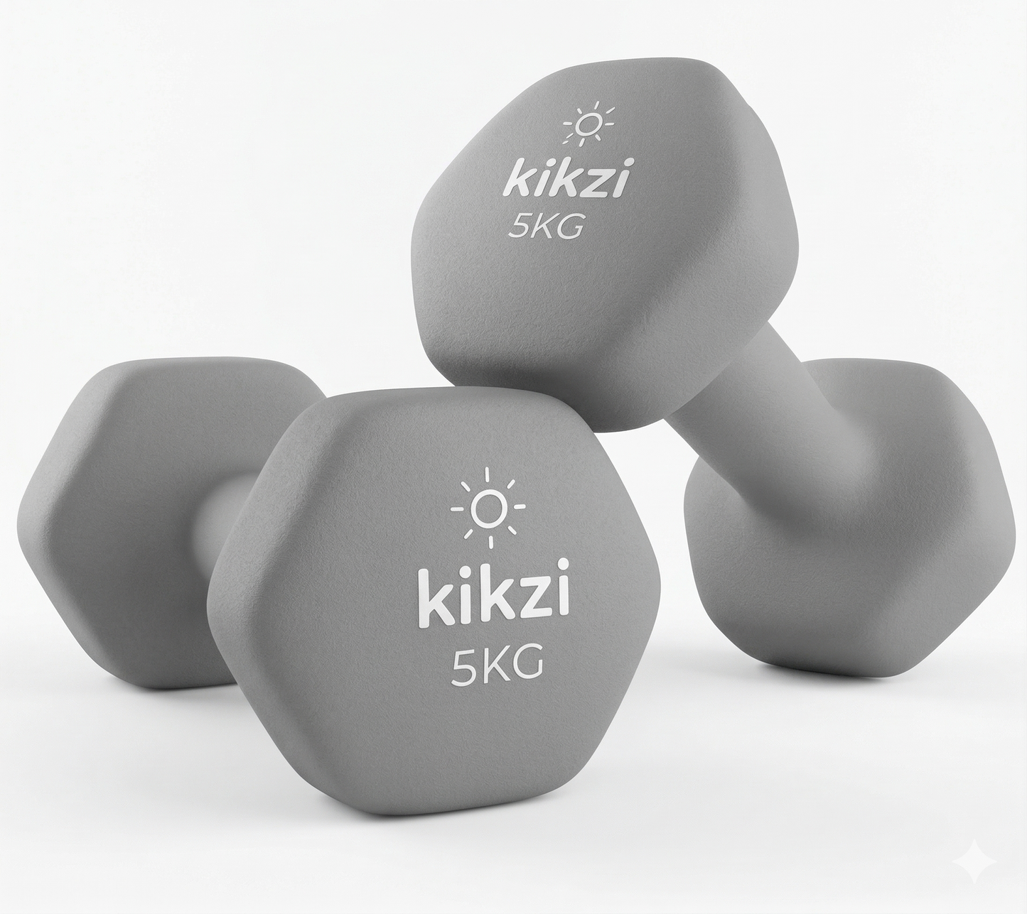 Premium Neoprene Dumbbell Pair - Cast Iron Core, Odor-Free & Non-Slip Grip. Hex Anti-Roll Hand Weights for Exercise, Workouts, Home Gym, Yoga & Pilates (1kg to 10kg)