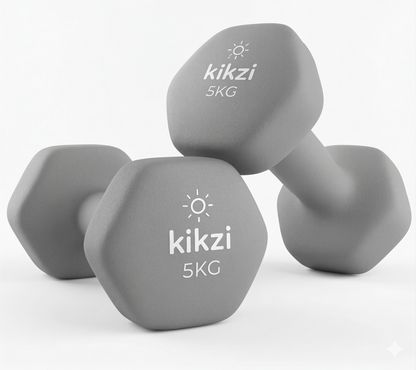 Premium Neoprene Dumbbell Pair - Cast Iron Core, Odor-Free & Non-Slip Grip. Hex Anti-Roll Hand Weights for Exercise, Workouts, Home Gym, Yoga & Pilates (1kg to 10kg)