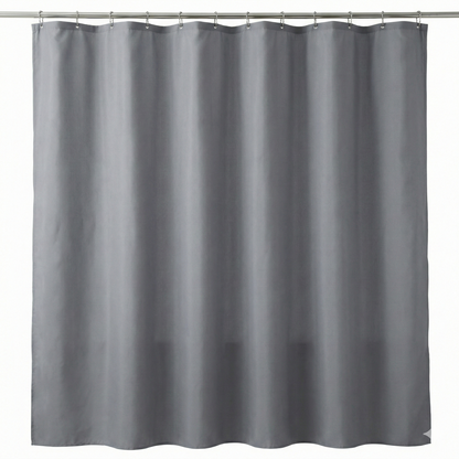 SHOWER CURTAIN 100% POLYESTER FABRIC MODERN DESIGNER WASHABLE + 12 HOOKS 180*180