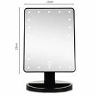 22 LED 10X TABLETOP VANITY MIRROR MAGNIFYING TOUCH SCREEN LIGHT MAKE-UP COSMETIC