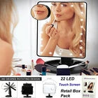 22 LED 10X TABLETOP VANITY MIRROR MAGNIFYING TOUCH SCREEN LIGHT MAKE-UP COSMETIC