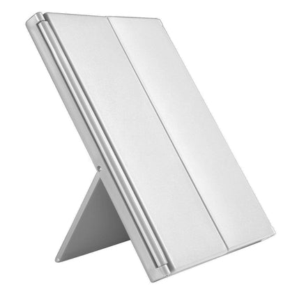 Tri Fold 8 LED Travel Mirror Cosmetic Makeup Foldable Compact Pocket with Stand
