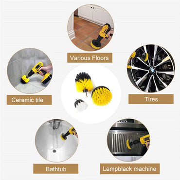 22x Drill Cleaning Brush Set Power Drill Attachment Grout Tile Cleaner Scrub UK
