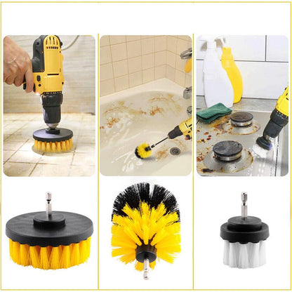 22x Drill Cleaning Brush Set Power Drill Attachment Grout Tile Cleaner Scrub UK