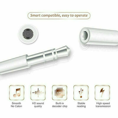 3.5mm Headphone Jack Adapter Splitter for iphone 8 X 10 11 12 13 14 mini Plus