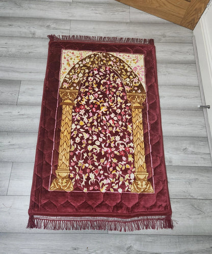 Thick Padded Extra Cushioned Prayer Mat Mats  Muslim Janamaz Non Slip 80 x 120cm