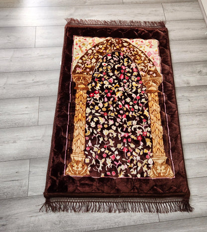 Thick Padded Extra Cushioned Prayer Mat Mats  Muslim Janamaz Non Slip 80 x 120cm