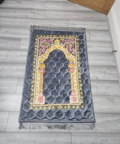 Thick Padded Extra Cushioned Prayer Mat Mats  Muslim Janamaz Non Slip 80 x 120cm