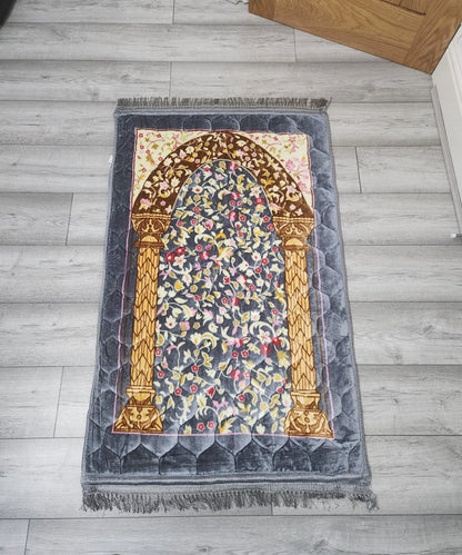 Thick Padded Extra Cushioned Prayer Mat Mats  Muslim Janamaz Non Slip 80 x 120cm