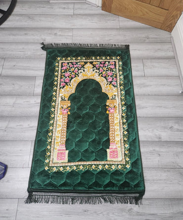 Thick Padded Extra Cushioned Prayer Mat Mats  Muslim Janamaz Non Slip 80 x 120cm