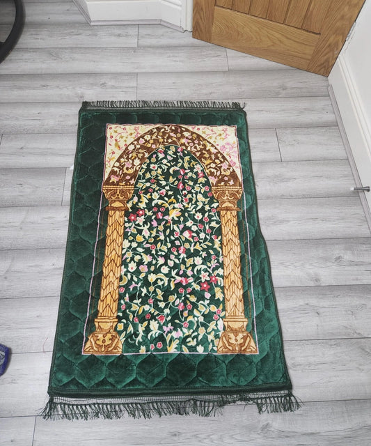 Thick Padded Extra Cushioned Prayer Mat Mats  Muslim Janamaz Non Slip 80 x 120cm