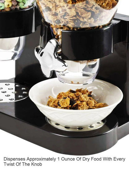 DOUBLE CEREAL DISPENSER DRY FOOD PASTA FLOUR RICE STORAGE CONTAINER MACHINE UK
