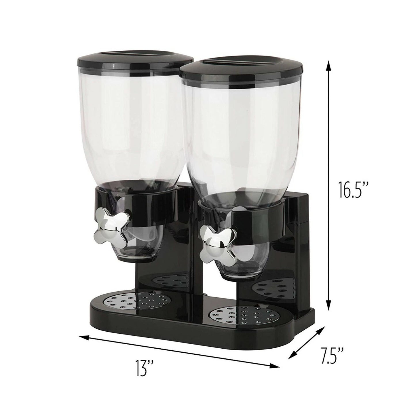 DOUBLE CEREAL DISPENSER DRY FOOD PASTA FLOUR RICE STORAGE CONTAINER MACHINE UK