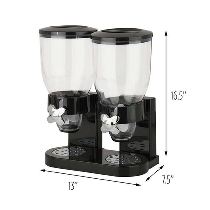 DOUBLE CEREAL DISPENSER DRY FOOD PASTA FLOUR RICE STORAGE CONTAINER MACHINE UK
