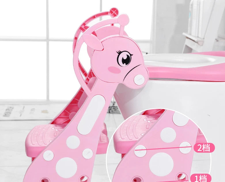 Childrens Toilet Seat Ladder Toddler Training Step Up For Kids Easy Fold Down UK