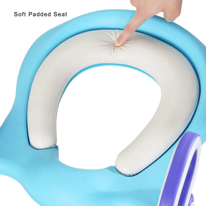 Childrens Toilet Seat Ladder Toddler Training Step Up For Kids Easy Fold Down UK