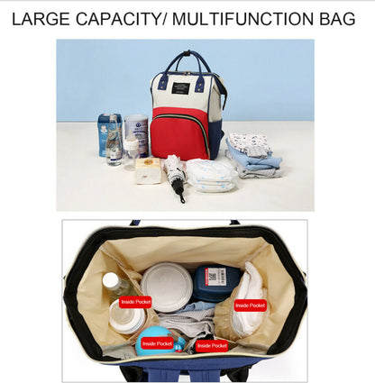Large Mummy Baby Nappy Diaper Bag Backpack Mom Changing Travel Bag Multi use