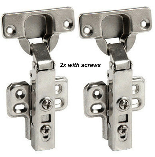 Soft Close Hinges 35MM Full Overlay FOR Kitchen Cabinet Cupboard Door + Screws