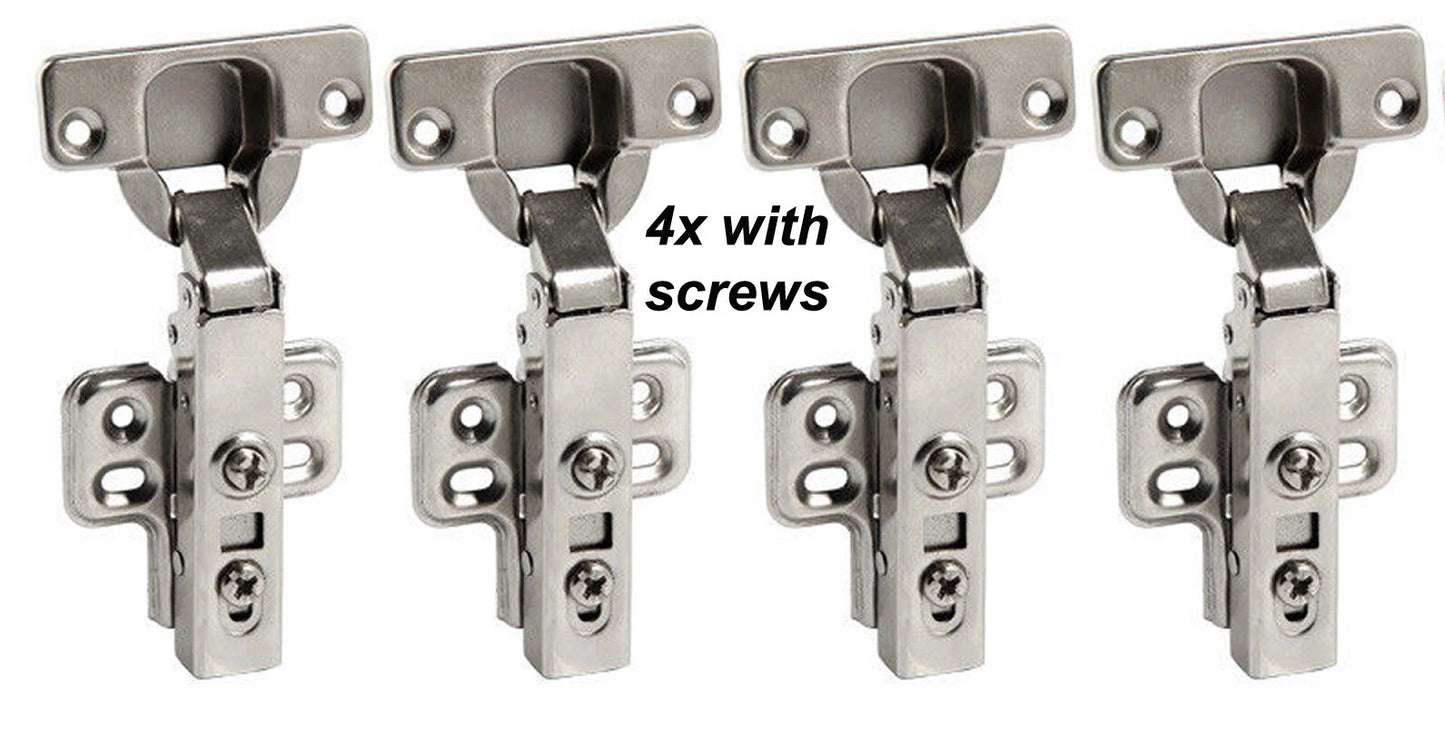 Soft Close Hinges 35MM Full Overlay FOR Kitchen Cabinet Cupboard Door + Screws