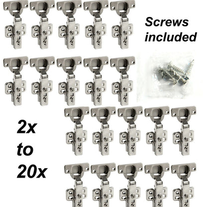 Soft Close Hinges 35MM Full Overlay FOR Kitchen Cabinet Cupboard Door + Screws