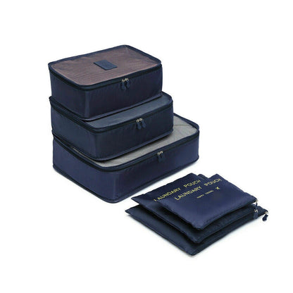 6PCS Travel Set Luggage Organizer Bag Pack Cube Storage Clothes Underwear