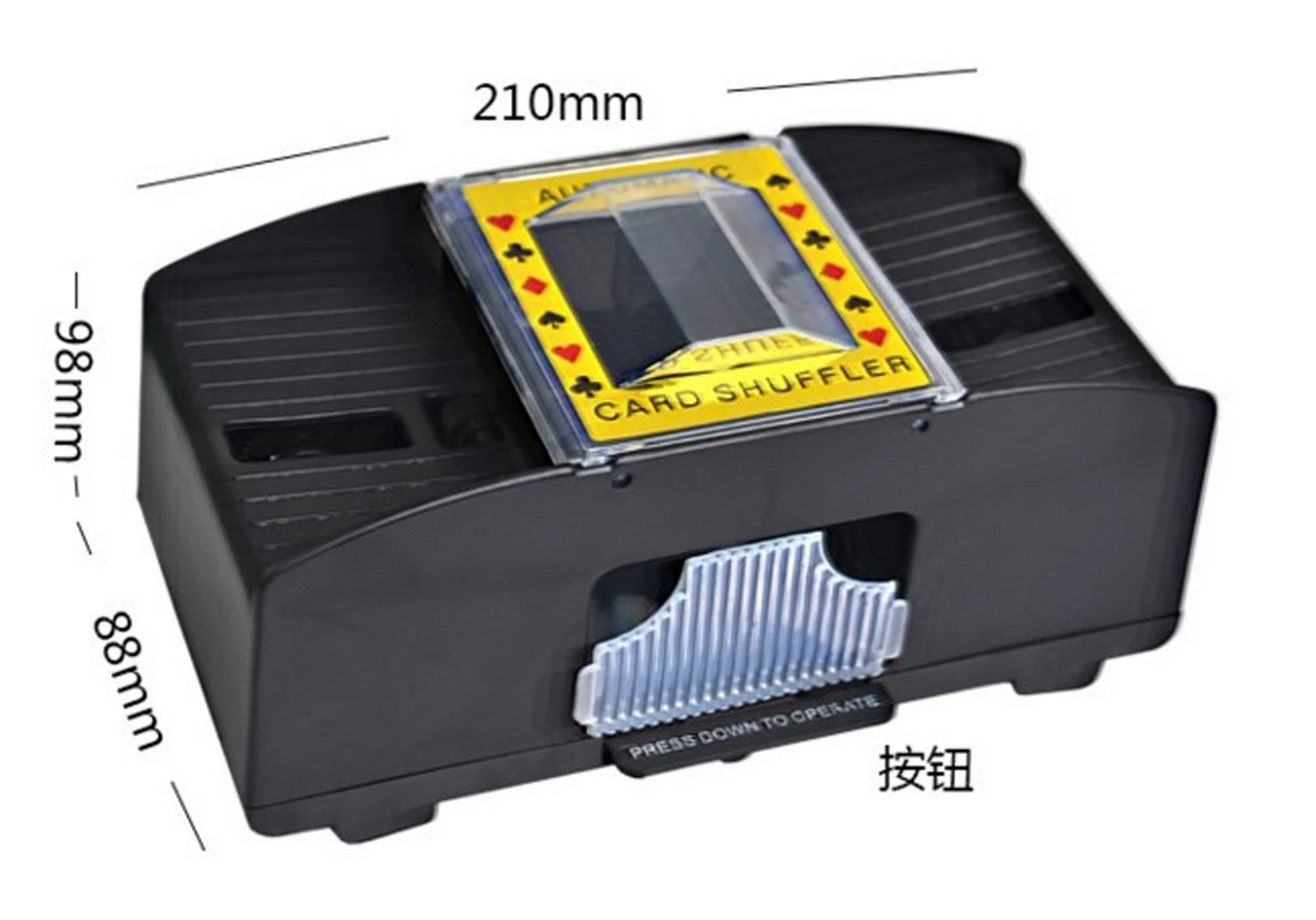 ONE OR TWO DECK AUTOMATIC CASINO PLAYING POKER CARDS SHUFFLER SORTER + FREE CARD