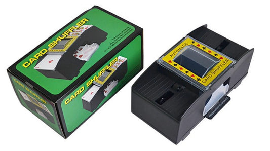 ONE OR TWO DECK AUTOMATIC CASINO PLAYING POKER CARDS SHUFFLER SORTER + FREE CARD