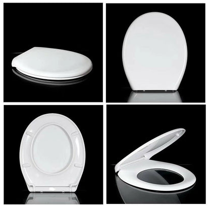 Kikzi® SOFT CLOSE TOILET SEAT LUXURY OVAL WITH METAL FIXING HINGES QUICK RELEASE