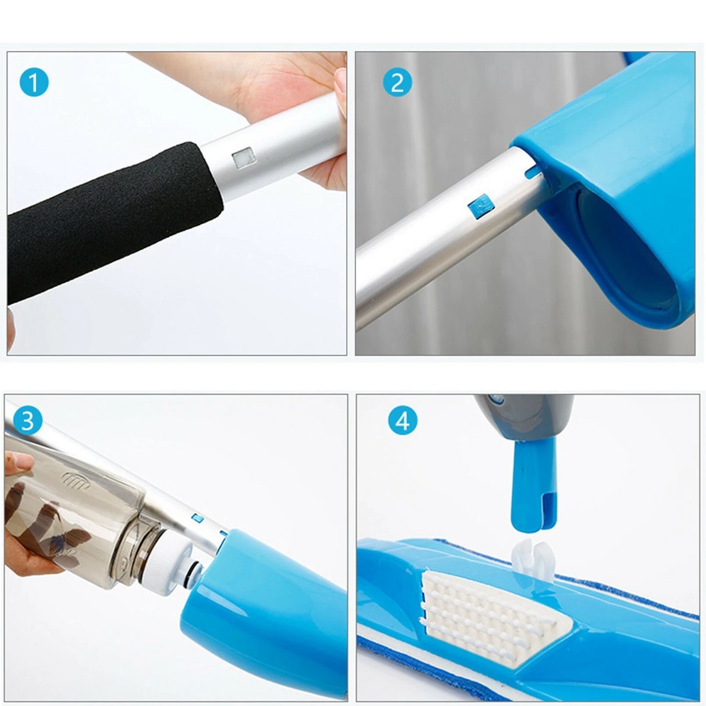 700Ml Spray Mop Microfibre Water Spraying Floor Cleaner Kitchen Tiles Marble UK