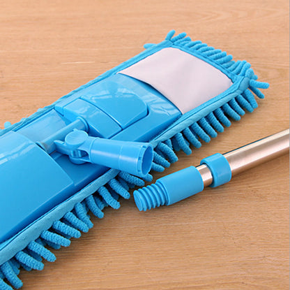 EXTENDABLE MICROFIBRE MOP SWEEPER CLEANER WOODEN LAMINATE TILE FLOOR WET DRY UK