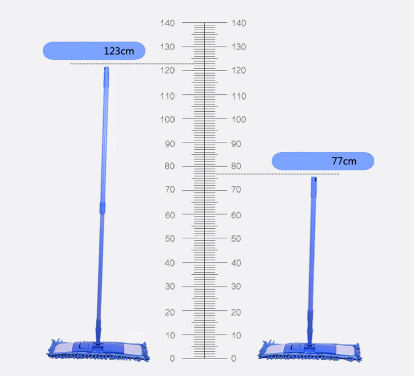 EXTENDABLE MICROFIBRE MOP SWEEPER CLEANER WOODEN LAMINATE TILE FLOOR WET DRY UK