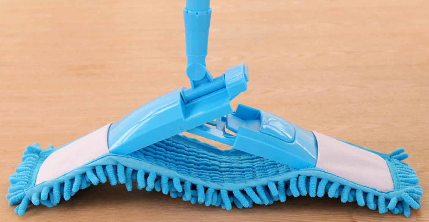 EXTENDABLE MICROFIBRE MOP SWEEPER CLEANER WOODEN LAMINATE TILE FLOOR WET DRY UK