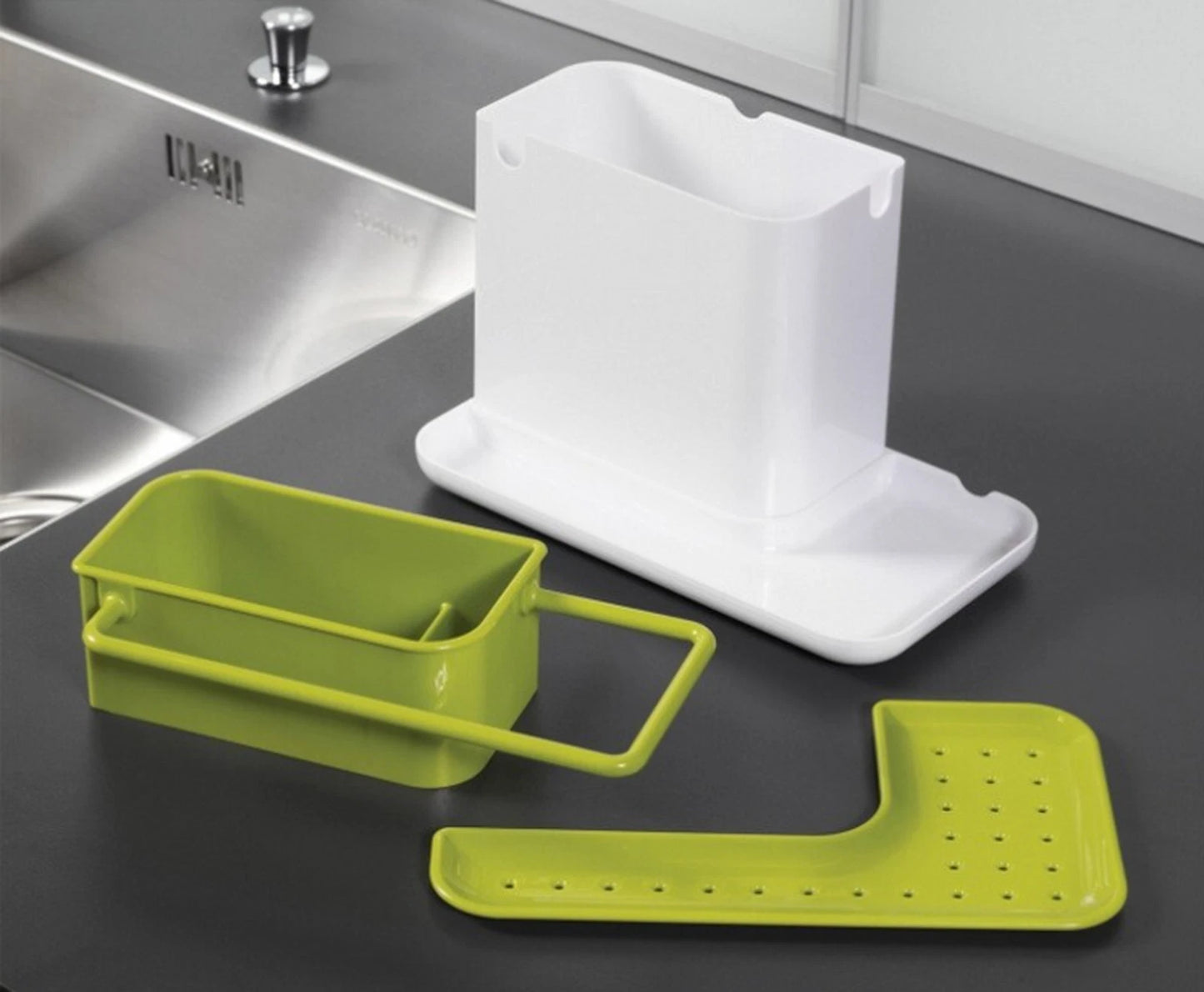 Kitchen Rack Sink Rinse Organiser Organizer Storage Sink Utensils Sponge Holder
