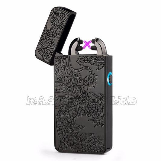 USB RECHARGEABLE DOUBLE ARC FLAMELESS ELECTRIC PLASMA LIGHTER CE CERTIFIED UK
