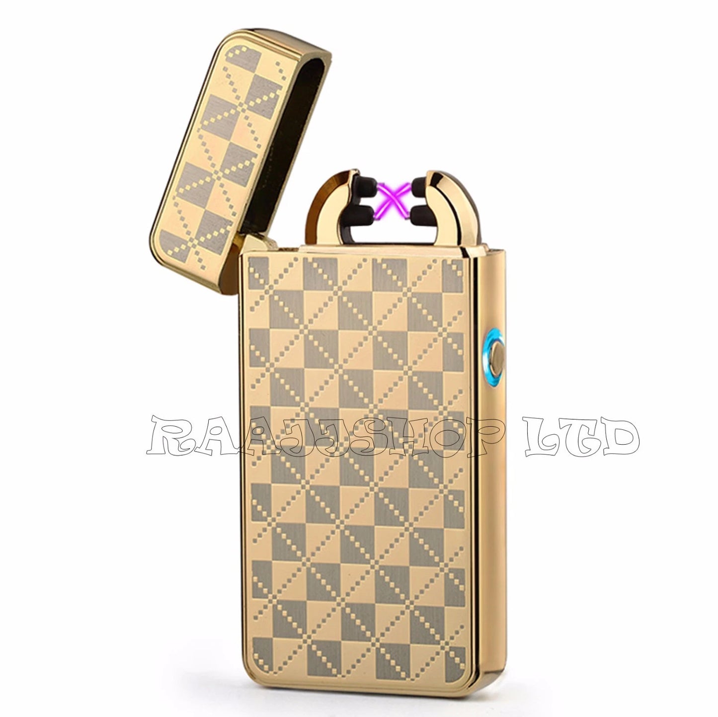 USB RECHARGEABLE DOUBLE ARC FLAMELESS ELECTRIC PLASMA LIGHTER CE CERTIFIED UK