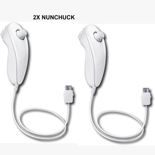 2x MOTION PLUS REMOTE CONTROLLER 2x NUNCHUCK & DOCKING STATION BUNDLE FOR WII U