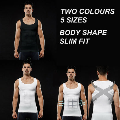 Men Slim Shaper Body Vest Chest Belly Waist For Man Boobs Moobs Compression Hot