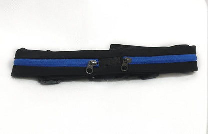 DUAL POCKET RUNNING RUNNER WAIST BELT BAG PACK POUCH BUM SPORT JOGGING GYM YOGA