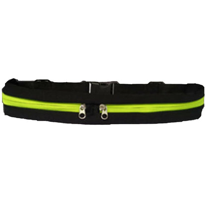 DUAL POCKET RUNNING RUNNER WAIST BELT BAG PACK POUCH BUM SPORT JOGGING GYM YOGA