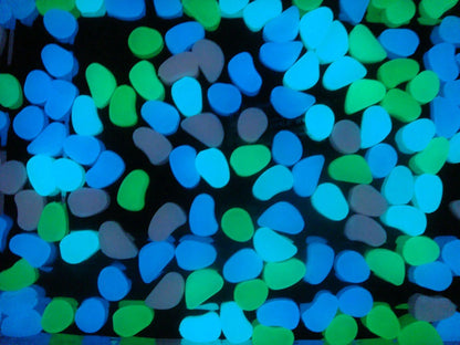 BIG SIZE GLOW IN DARK GRAVEL PEBBLE STONE FOR GARDEN FISHTANK PATHWAY DECORATION