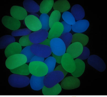 BIG SIZE GLOW IN DARK GRAVEL PEBBLE STONE FOR GARDEN FISHTANK PATHWAY DECORATION