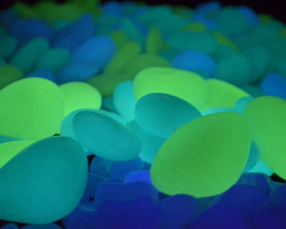 BIG SIZE GLOW IN DARK GRAVEL PEBBLE STONE FOR GARDEN FISHTANK PATHWAY DECORATION