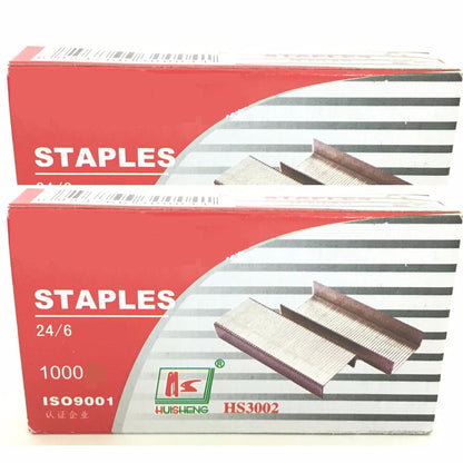 1000 to 10000 BULK BUY 24/6 STAPLES FOR 24/6 26/6 STAPLERS BOX OF 1000 FAST POST