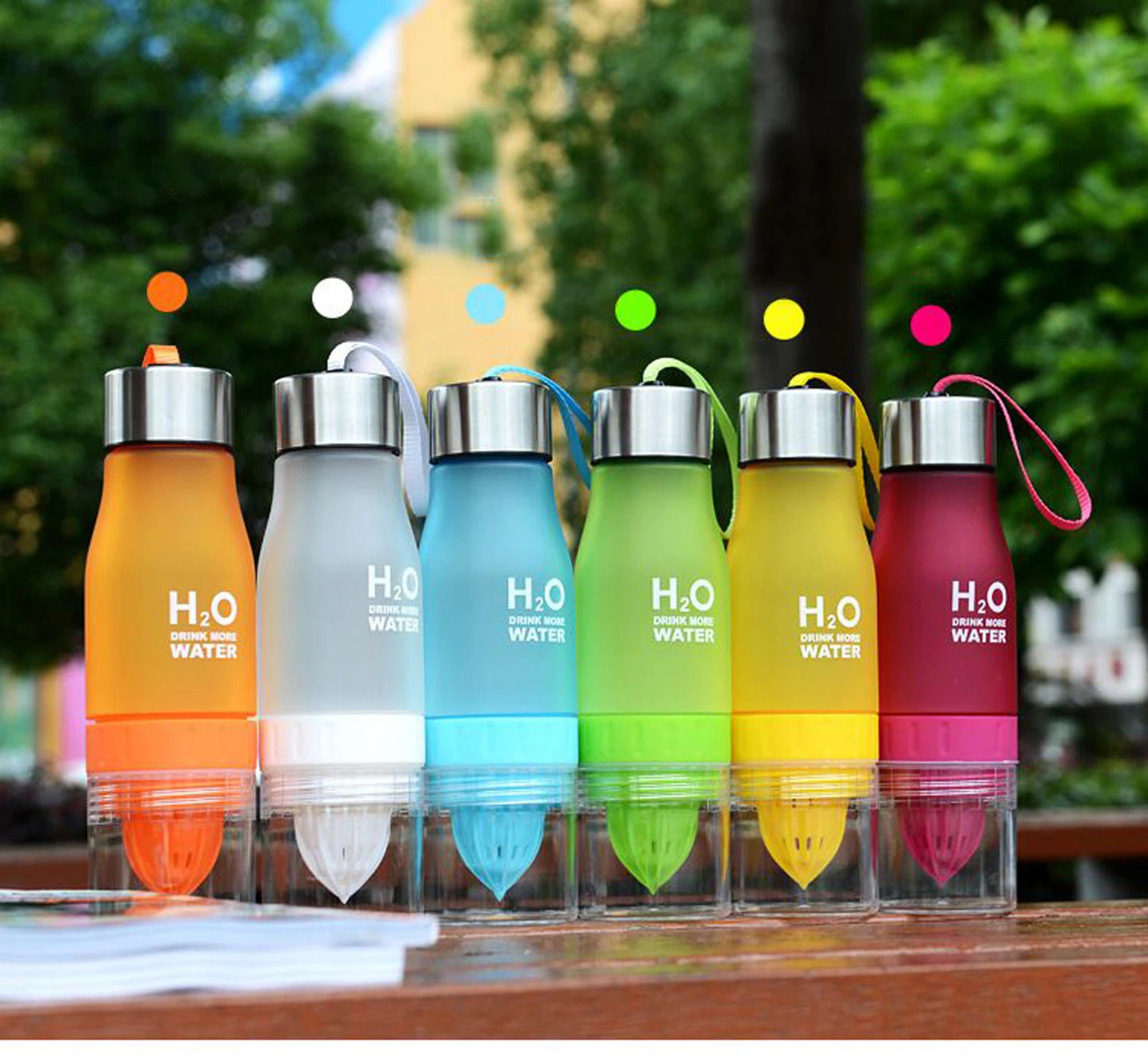WATER BOTTLE WITH FRUIT INFUSER INFUZER FOR GYM SPORTS BIKE RUNNING CAMP UK