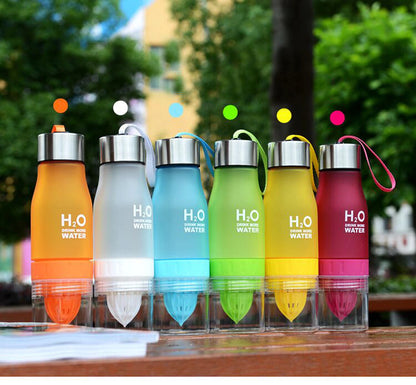 WATER BOTTLE WITH FRUIT INFUSER INFUZER FOR GYM SPORTS BIKE RUNNING CAMP UK