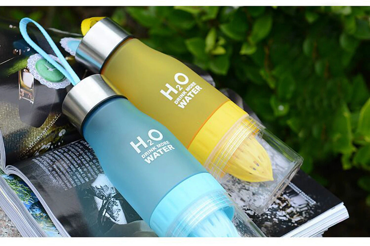 WATER BOTTLE WITH FRUIT INFUSER INFUZER FOR GYM SPORTS BIKE RUNNING CAMP UK