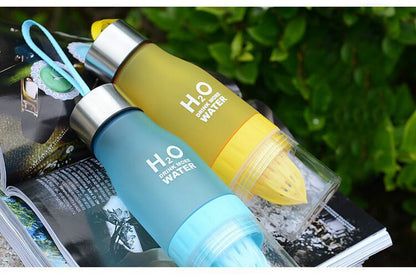 WATER BOTTLE WITH FRUIT INFUSER INFUZER FOR GYM SPORTS BIKE RUNNING CAMP UK