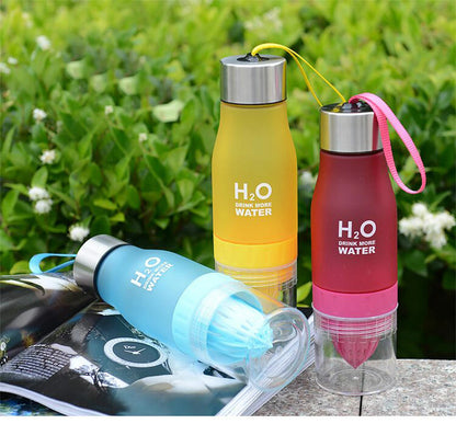WATER BOTTLE WITH FRUIT INFUSER INFUZER FOR GYM SPORTS BIKE RUNNING CAMP UK