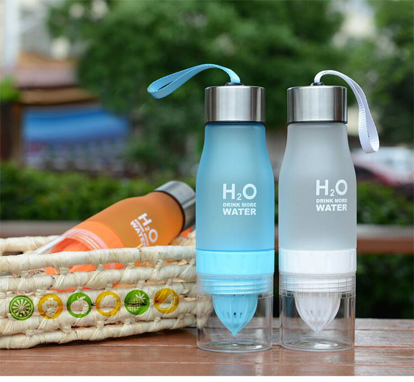 WATER BOTTLE WITH FRUIT INFUSER INFUZER FOR GYM SPORTS BIKE RUNNING CAMP UK