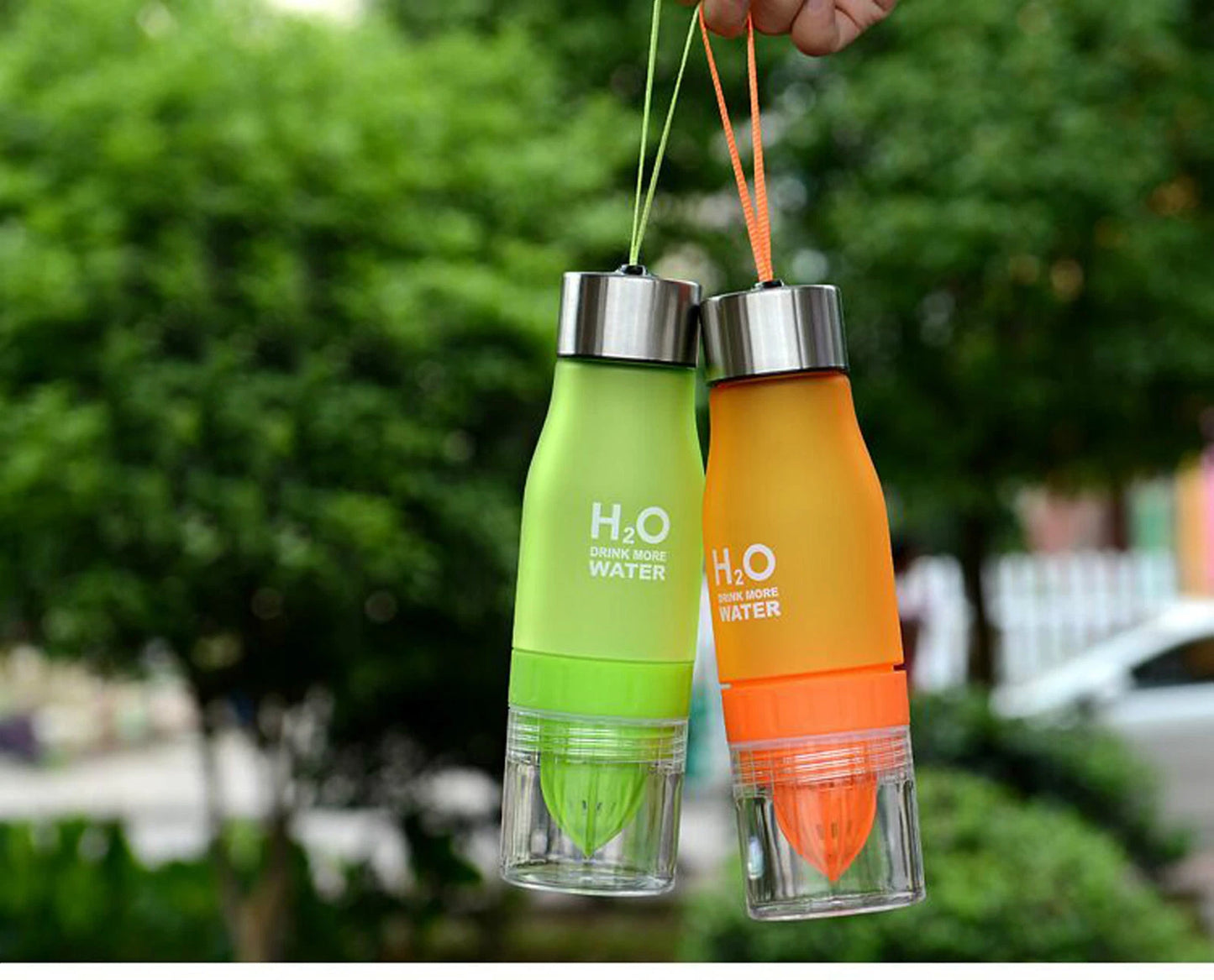 WATER BOTTLE WITH FRUIT INFUSER INFUZER FOR GYM SPORTS BIKE RUNNING CAMP UK